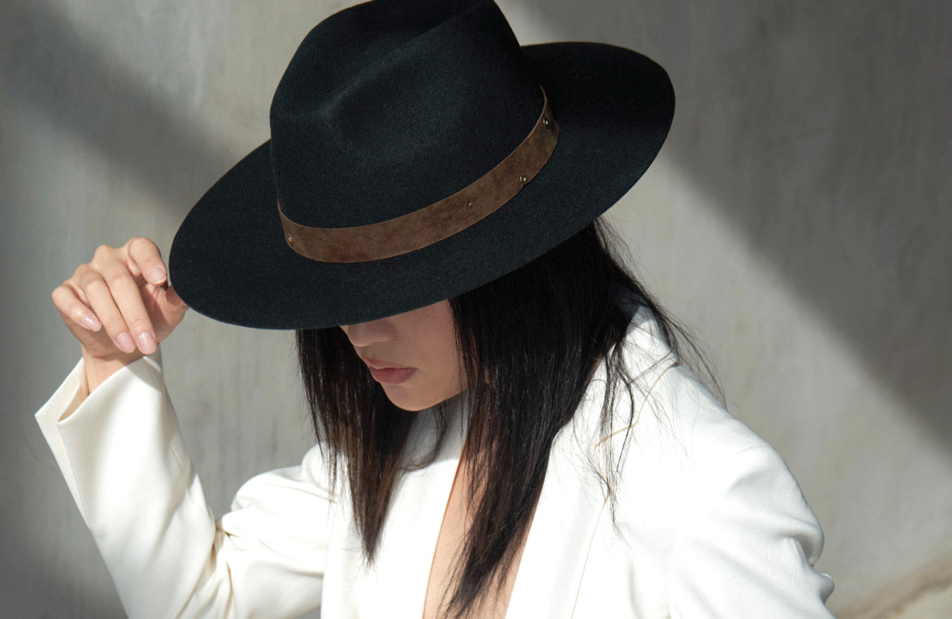 Black trilby hat cheap online